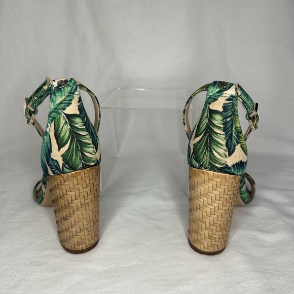 Sam Edelman Tropical Print Yaro Palm Leaf Block Heels 6.5 - Picture 7 of 7